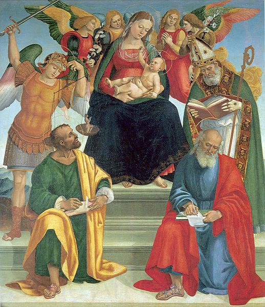 Luca Signorelli Madonna and Child with Saints and Angels Luca Signorelli